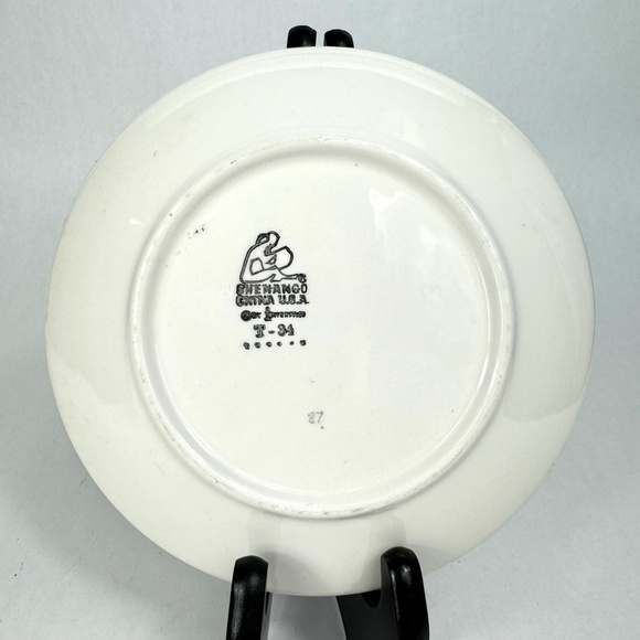 VTG 1970-80s Shenango China Menorah Bread Plates Judaica Restaurant Ware Set/4 - Picture 10 of 12